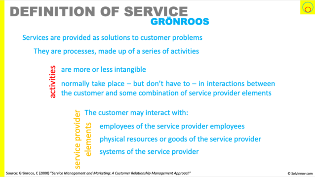 Grönroos definition of service